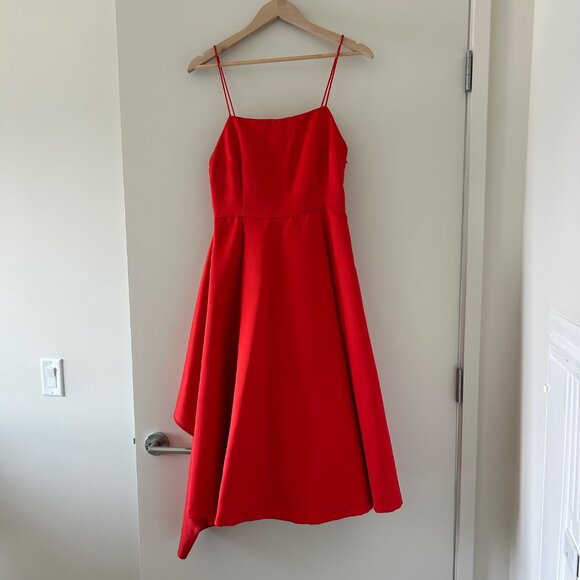 Tracy Reese Black Label Red Evening Gown Dress - Picture 2 of 7